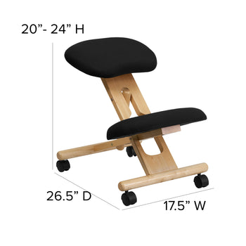 Black Mobile Kneeler Chair