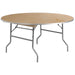 60RND Wood Fold Table-Met Edge