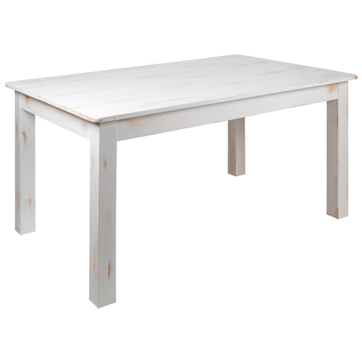 60x38 Rustic White Farm Table