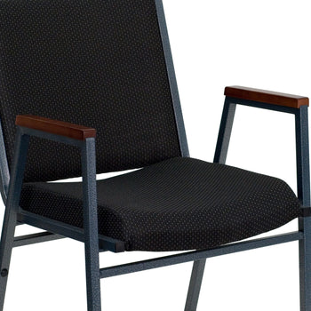 Black Fabric Stack Armchair