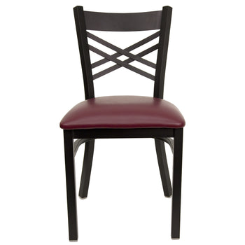 Black X Chair-Burg Seat