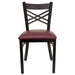 Black X Chair-Burg Seat