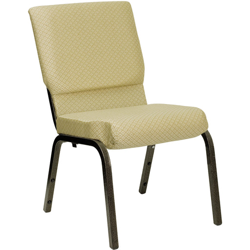 Beige Fabric Church Chair