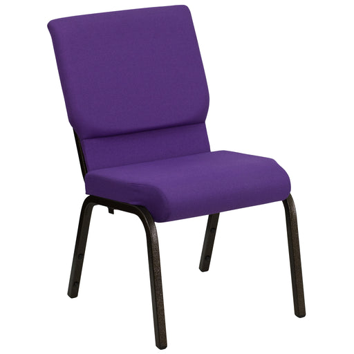 Purple Fabric Church Chair