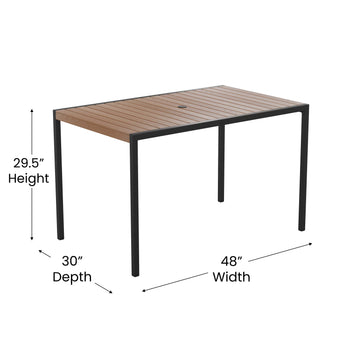 Table-4 Chairs-Umbrella & Base