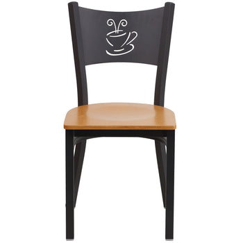 Black Coffee Chair-Nat Seat