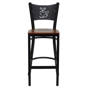 Black Coffee Stool-Cherry Seat