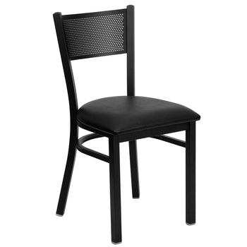 Black Grid Chair-Black Seat