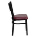 Black Grid Chair-Burg Seat