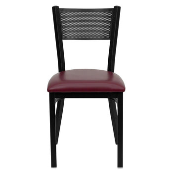 Black Grid Chair-Burg Seat