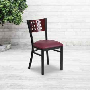 Black Cutout Chair-Burg Seat