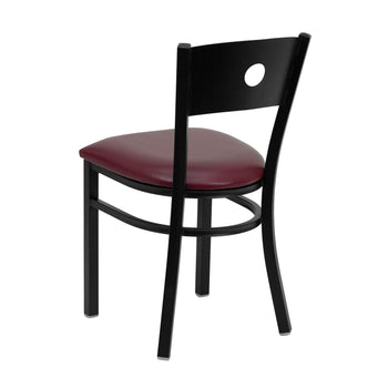 Black Circle Chair-Burg Seat