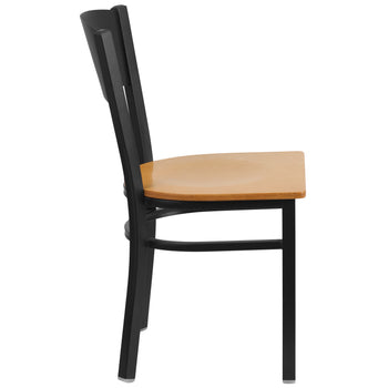 Black Circle Chair-Nat Seat