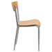 Silver Open Chair-Nat Seat