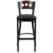 Bk/Wal 3 Circ Stool-Black Seat