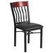 Bk/Mah Vert Chair-Black Seat