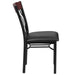 Bk/Mah Vert Chair-Black Seat