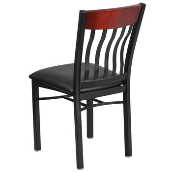 Bk/Mah Vert Chair-Black Seat