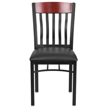 Bk/Mah Vert Chair-Black Seat