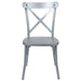 Metal Cross Back Chair