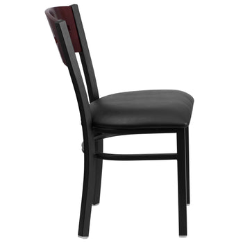 Bk/Mah 4 Sqr Chair-Black Seat