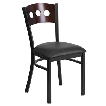 Bk/Wal 3 Circ Chair-Black Seat
