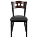 Bk/Wal 3 Circ Chair-Black Seat