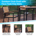 Faux Teak Patio Table-2 Chairs