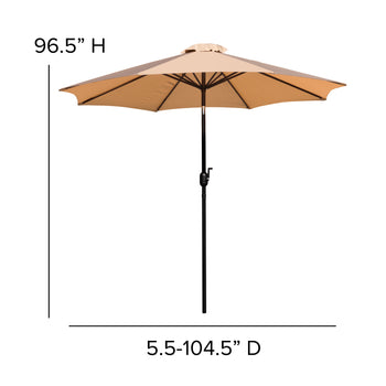 Table-2 Chairs-Umbrella & Base