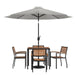 Table-4 Chairs-Umbrella & Base