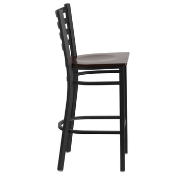 Black Ladder Stool-Wal Seat