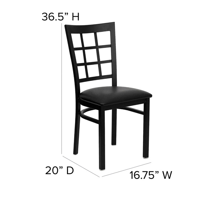 Black Window Chair-Black Seat