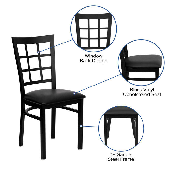 Black Window Chair-Black Seat