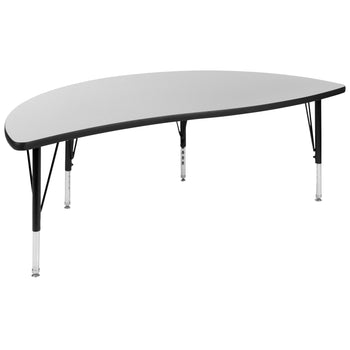 60" Circle Wave Grey Table Set