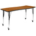 3PC 86" Oval Oak Table Set