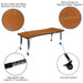 3PC 86" Oval Oak Table Set