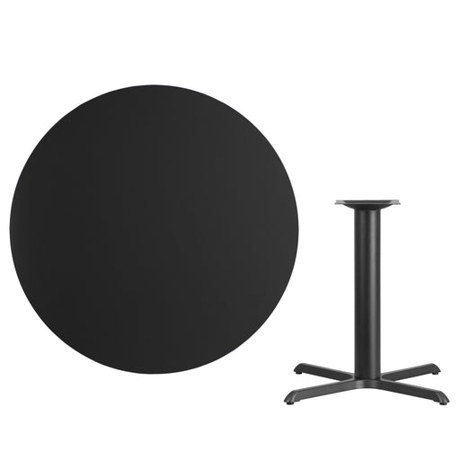 42RD Black Table-33x33 X-Base