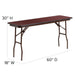 18x60 Mahogany Training Table