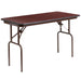 24x48 Mahogany Wood Fold Table