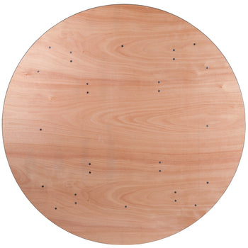 66 RND Natural Wood Fold Table