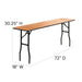 18x72 Wood Fold Training Table