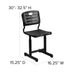 Black Plastic Student Chair