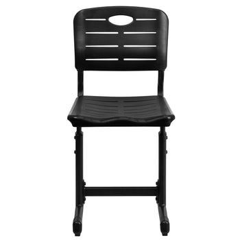 Black Plastic Student Chair