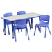 23x47 Blue Activity Table Set