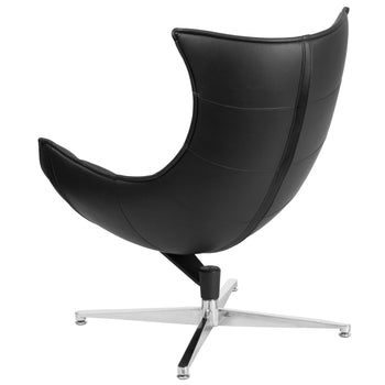 Black Leather Cocoon Chair