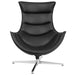 Black Leather Cocoon Chair