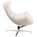 White Leather Cocoon Chair