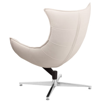 White Leather Cocoon Chair