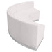 White Leather Recep Set, 3 PC