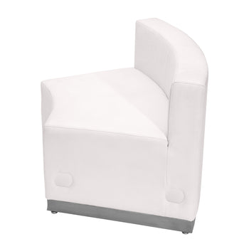 White Concave Leather Chair